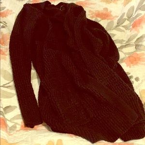 All black cardigan